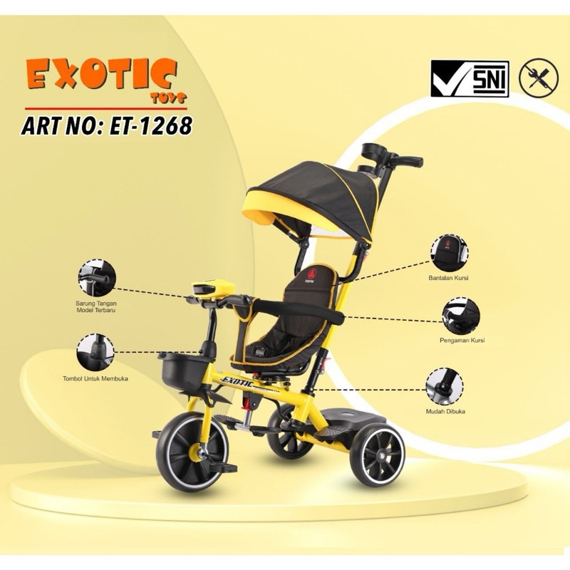 Jual Sepeda roda 3 tiga anak Exotic ET 1262 Batman ET 1267 ET 1268 1269 ...