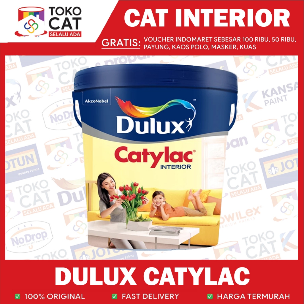 Jual Cat Tembok Interior Dulux Catylac Warna Putih 1501 25kg Kemasan Pail Shopee Indonesia 0087