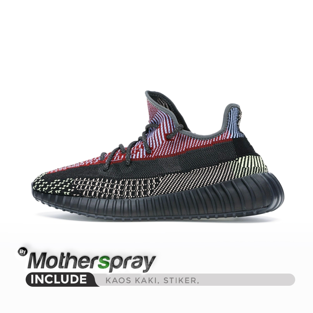 Jual Sepatu Adidas Yeezy 350 V2 Yecheil Black Red Green Shopee Indonesia