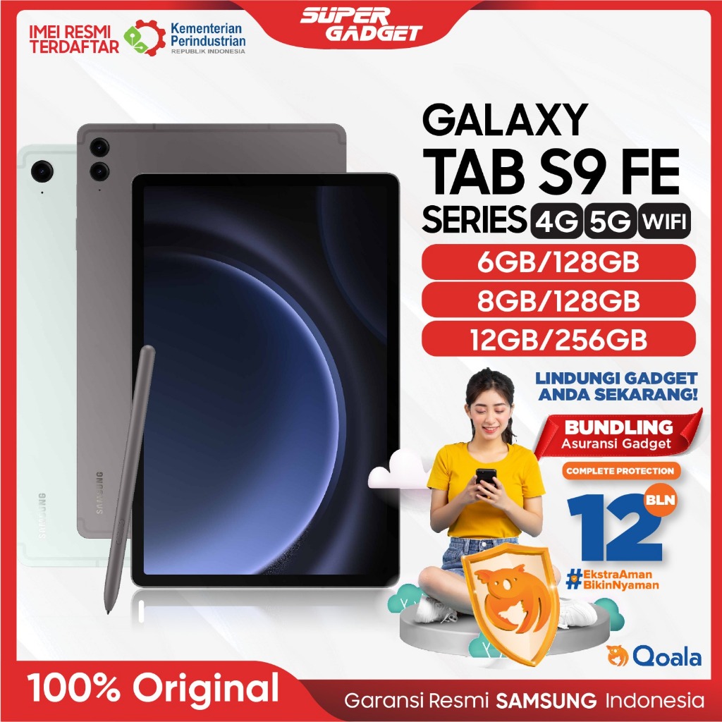 Jual Samsung Galaxy Tablet Tab S9 Fe Fe+ Plus 5G Wifi RAM 6GB 8GB 12GB ...