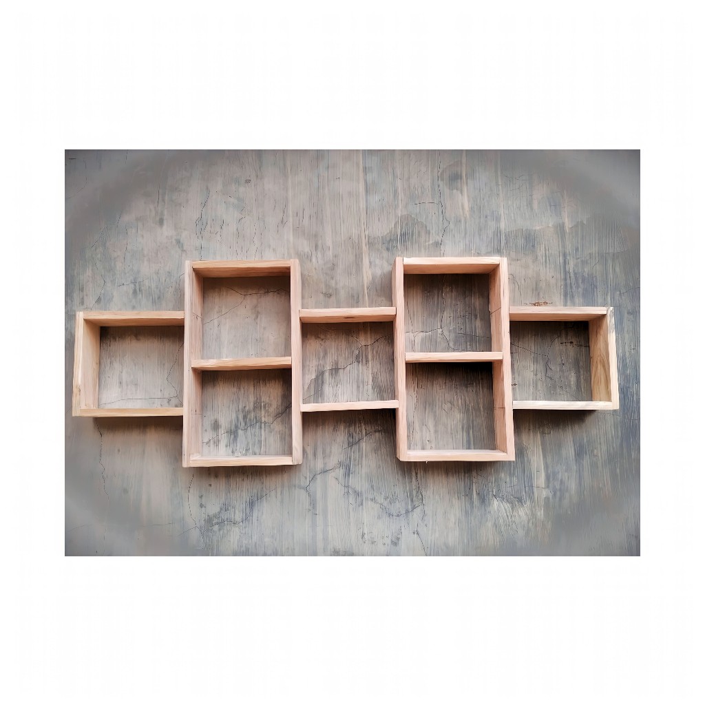 Jual Rak Dinding Tempel Kayu / Wooden Wall Shelf | Shopee Indonesia