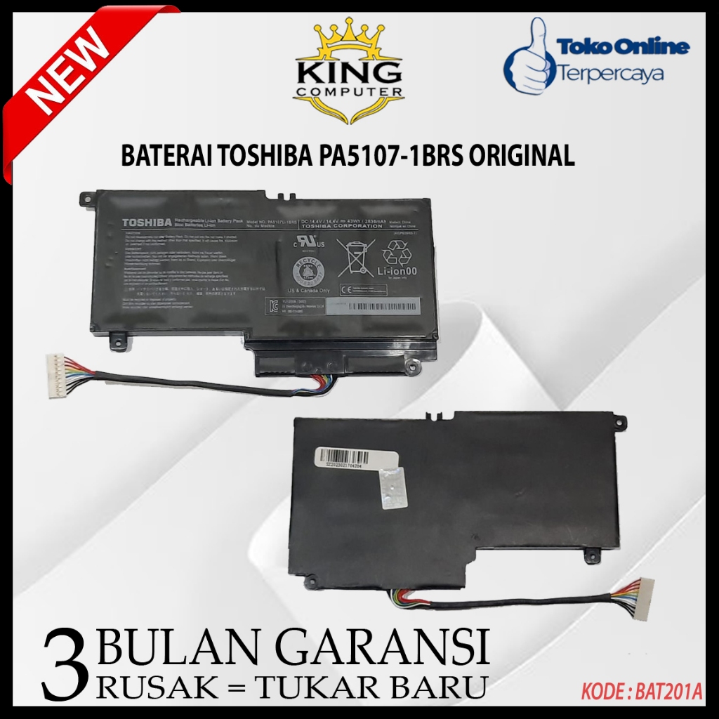 Jual BATERAI TOSHIBA L40 L40-A S40 L50 L55 S55 P55 S40Dt-A PA5107U-1BRS ...