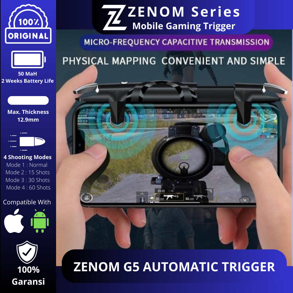 Jual ZENOM G5 Automatic Trigger Gaming Original L1 R1 | Shopee Indonesia