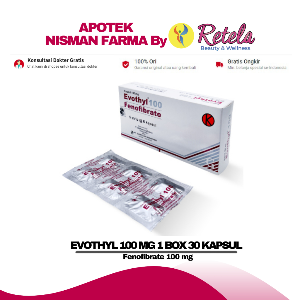 Jual Evothyl Mg Box Kapsul Fenofibrate Mg Shopee Indonesia