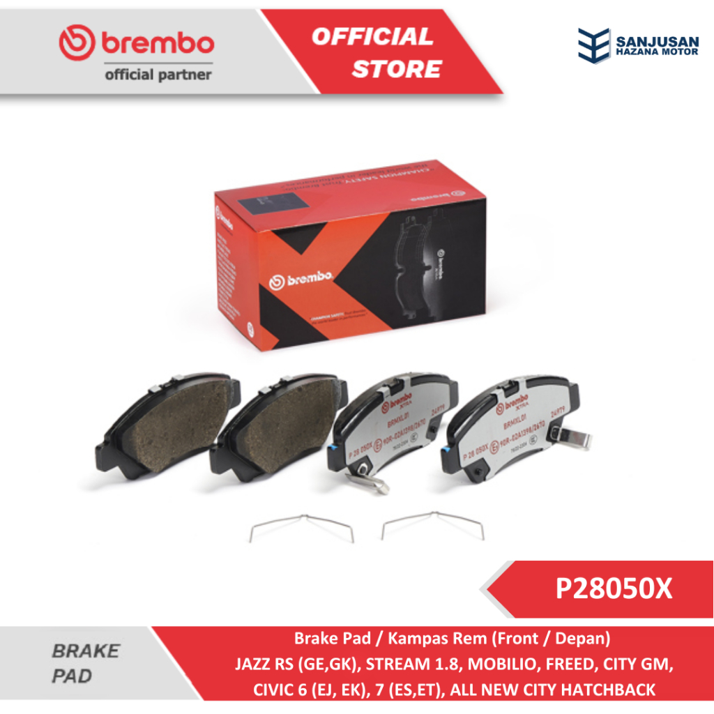 Jual Brembo Brake Pad / Kampas Rem Honda Jazz Rs (Ge,Gk), Stream 1.8