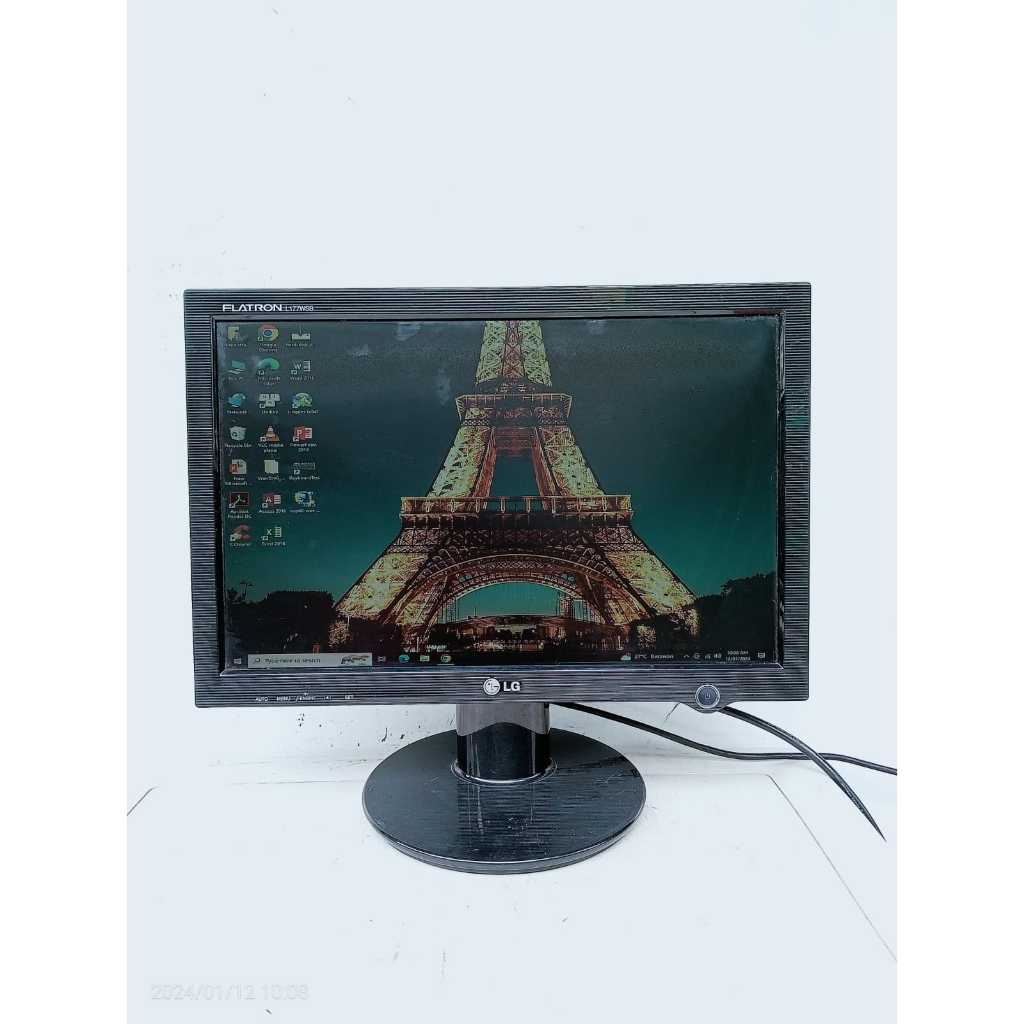 Jual lcd monitor lg flatron l177wsbpf 17inch minus layar berembun