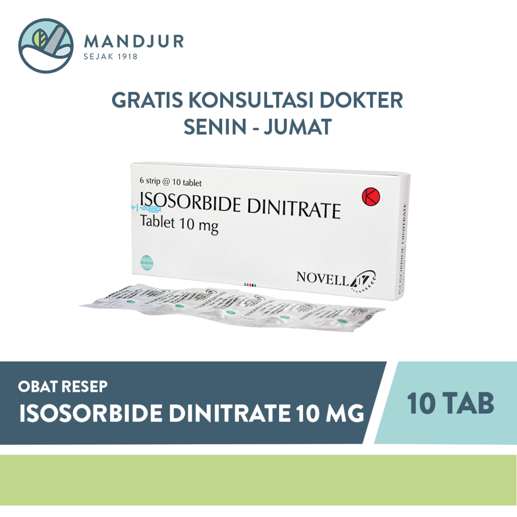 Jual Isosorbide Dinitrate 10 Mg Strip 10 Tablet | Shopee Indonesia