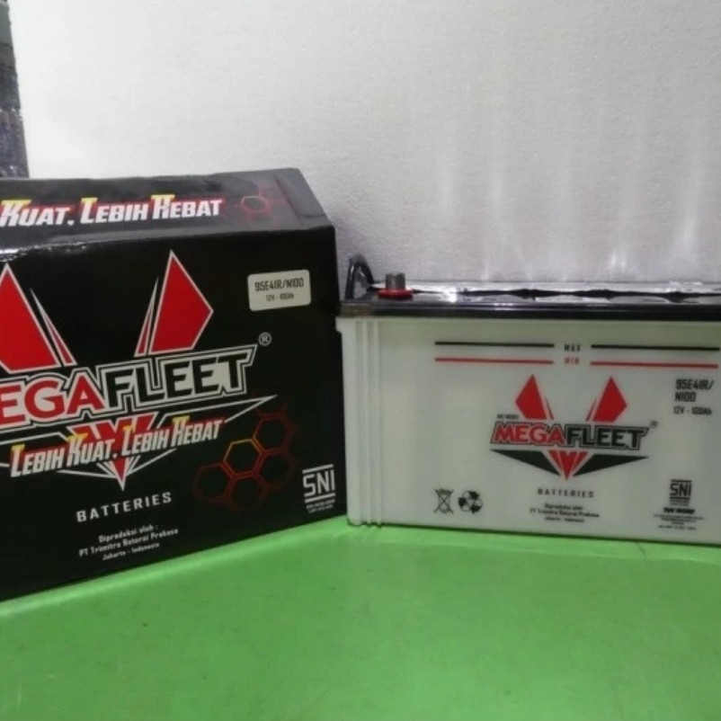 Jual Aki Mobil Truk Genset Eskavator Megafleet N100, 95E41R, 100 ampere