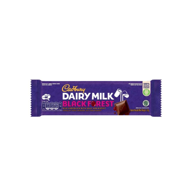 Jual Cadbury Dairy Milk Chocolate Black Forest 62gr | Shopee Indonesia