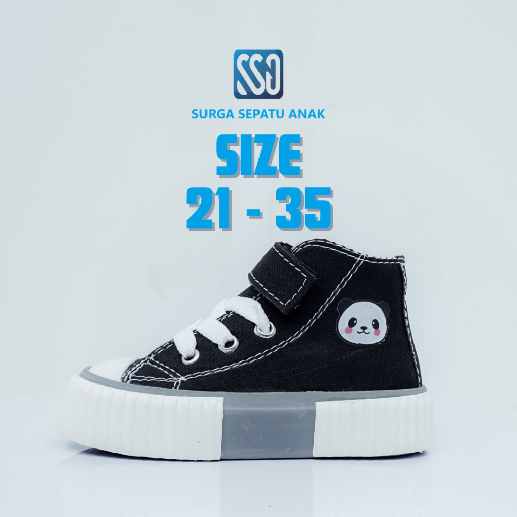 Jual Sepatu Anak Perempuan Motif Panda Sepatu boot anak sekolah SD TK ...