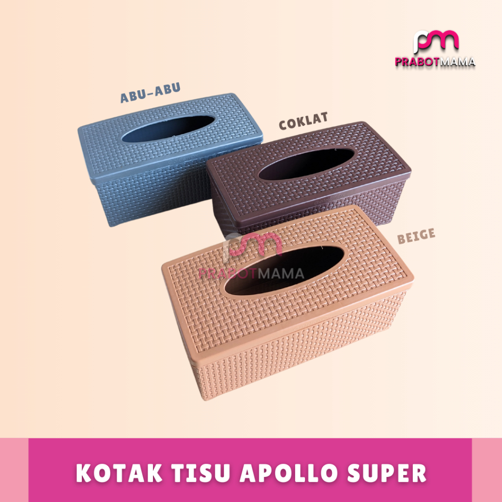 Jual Tempat Tisu Apollo Super - PRABOTMAMA / Tempat Tisu Plastik Motif ...