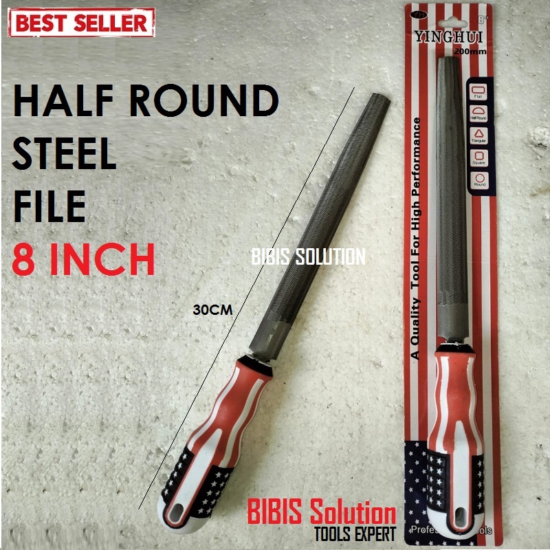 Jual Kikir Besi Kikir Hpl Kikir Parut Setengah Bulat Half Round Files 8