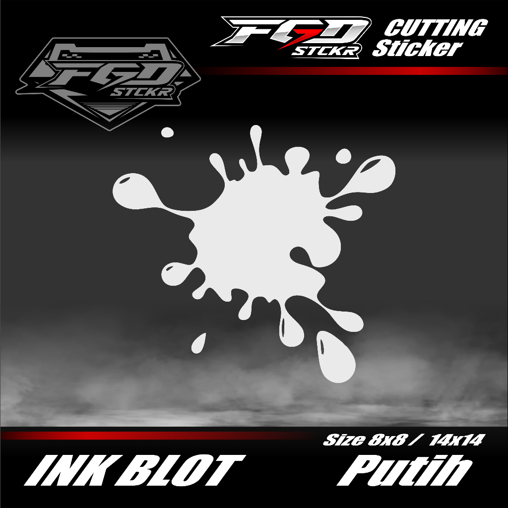 Jual Cutting Sticker Ink Blot | Stiker Ink Blot | Crot Hologram ...