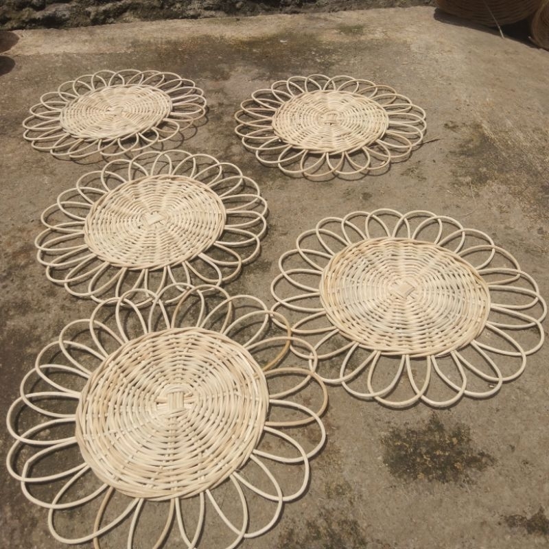 Jual promo..!! pleacemate,hiasan dinding rotan cantik diameter -+25cm ...