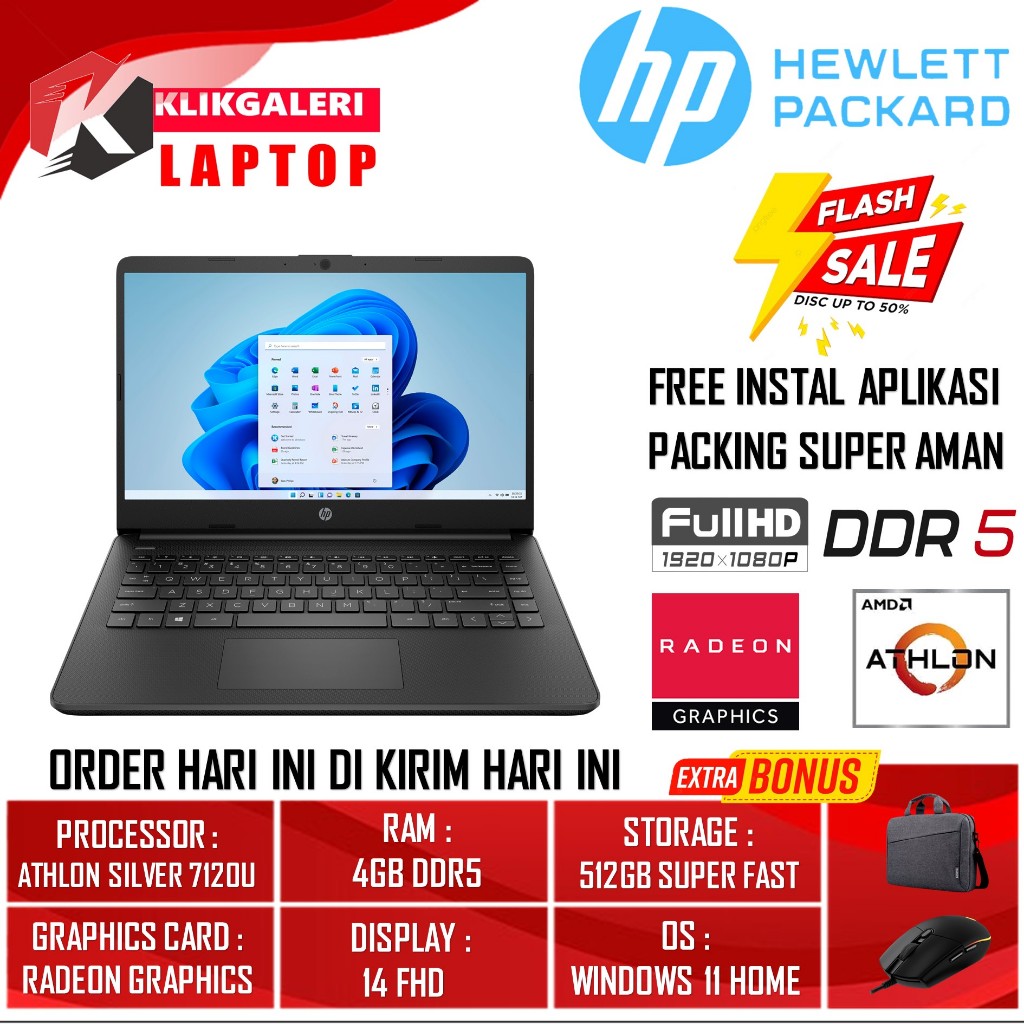 Jual Laptop Slim Hp Athlon Silver 7120u Ram 4gb Ddr5 512gb Ssd 14 Fhd Windows 11 Shopee Indonesia 5897