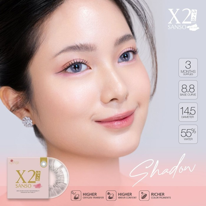 Jual SOFTLENS X2 SANSO SHADOW NORMAL s/d -10.00 dia 14.5 mm | Shopee ...
