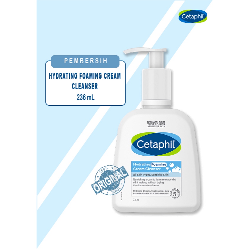 Jual Cetaphil Hydrating Foaming Cream Cleanser 236ml dengan Prebiotic