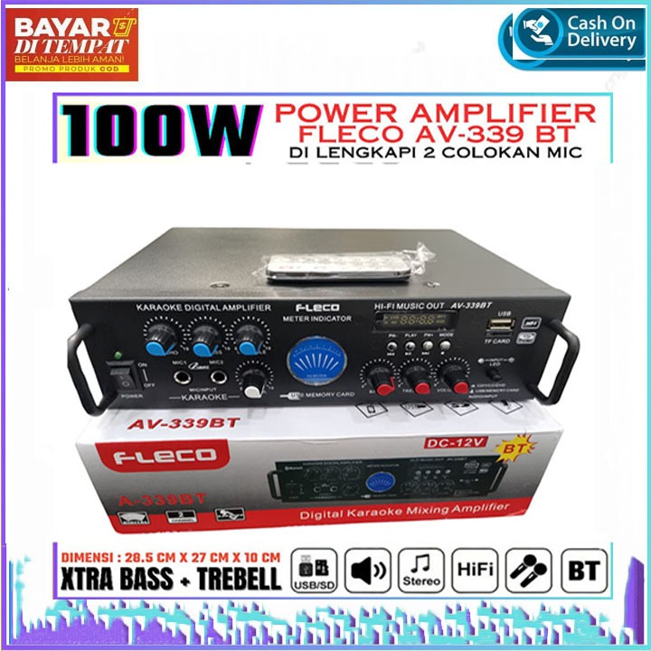 Jual [PROMO DUO MIC POWER AMPLIFIER SUBWOOFER 800WATT LED DIGITAL BISA
