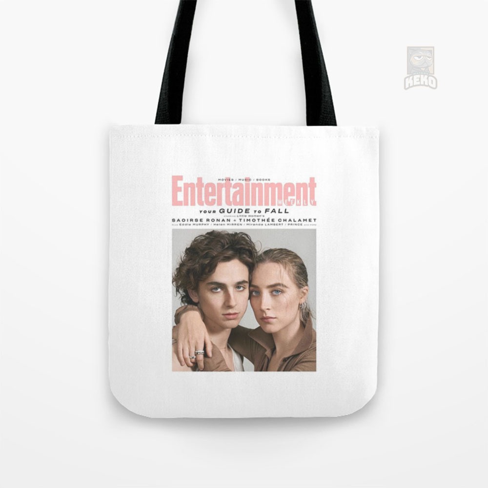 Jual Tote Bag Kanvas Timothee Chalamet X Saoirse Ronan Magazine Shopee Indonesia 2572