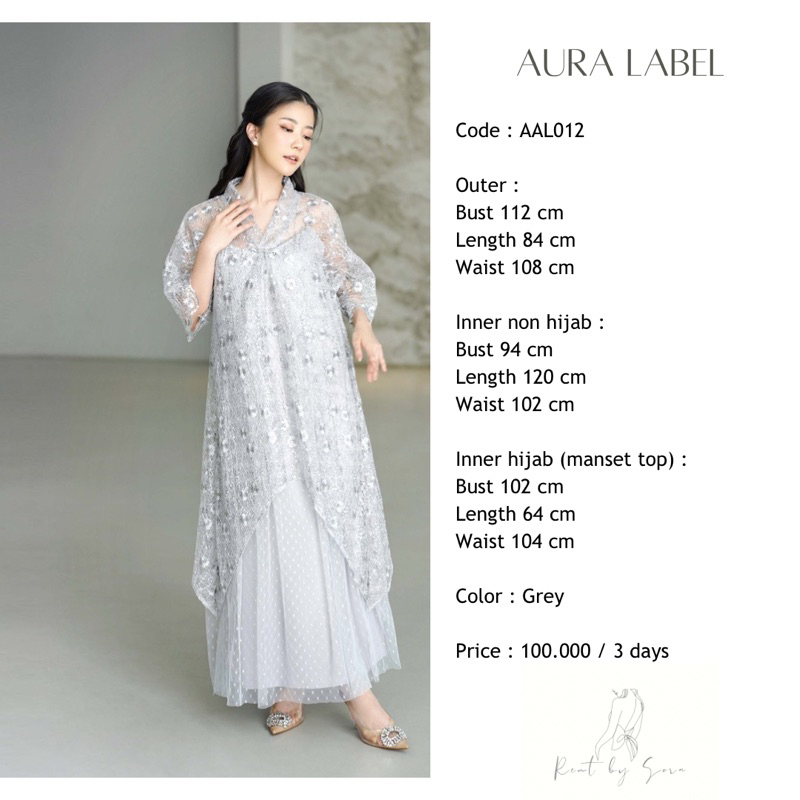 Jual SEWA / RENTAL DRESS KONDANGAN AURA LABEL AAL012 | Shopee Indonesia