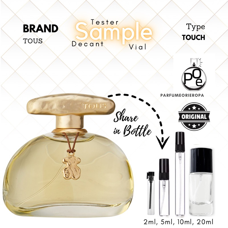 Jual Parfum wanita Tous Touch original sample tester decant vial