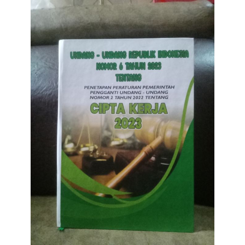 Jual Buku Undang Undang RI No 6 Tahun 2023 Tentang Cipta Kerja | Shopee ...