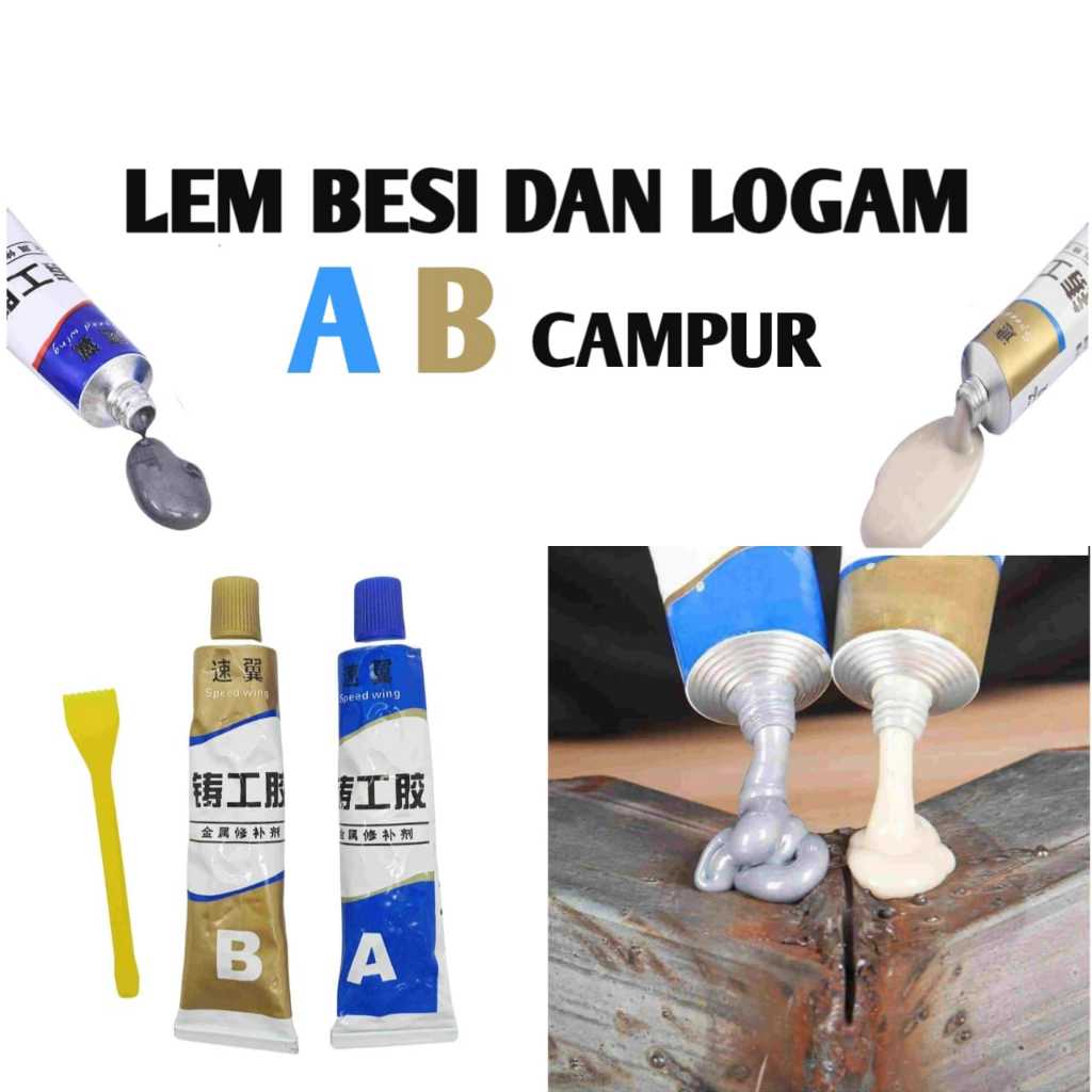 Jual Lem Epoxy Ab Campur Penambal Besi Steel Radiator Anti Bocor Panas ...