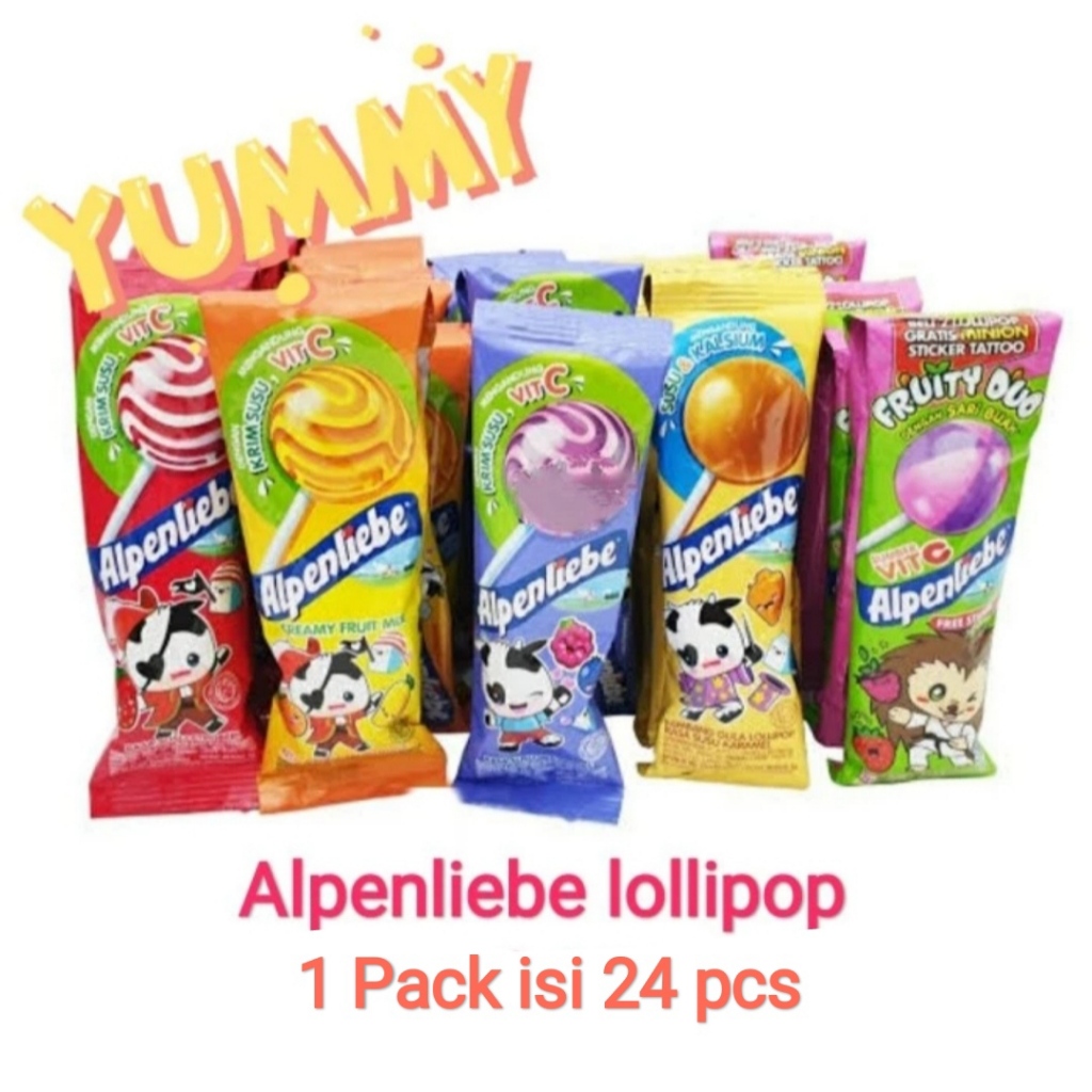 Jual alpenliebe lollipop strawberry | permen gagang lolipop | Shopee ...