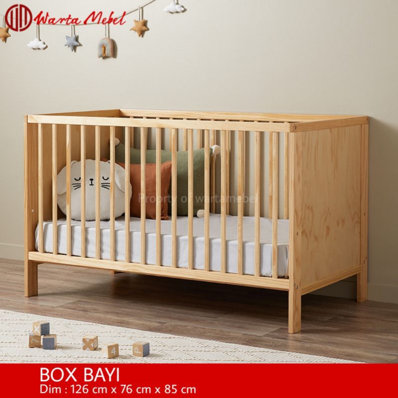 Jual Baby Crib Ranjang Tempat Tidur Bayi Minimalis Kayu Jati Box Bayi ...