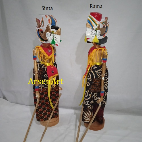 Jual Rama dan Shinta Wayang Golek Kayu Tinggi 35 cm Sepasang (2 pcs ...