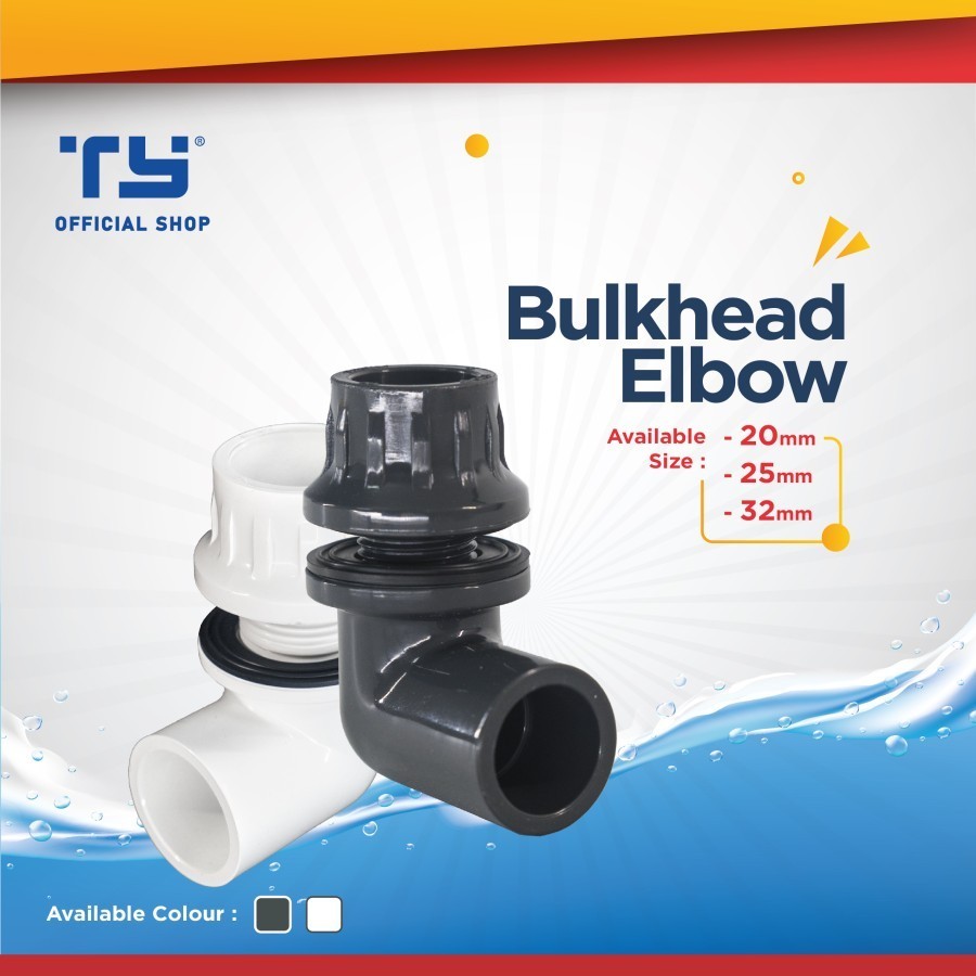 Jual TY Bulkhead Elbow / Fitting Vault Ring Pipa Pipe U - PVC by 3 ...