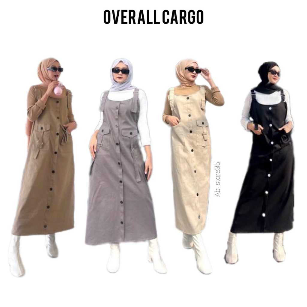 Jual Overall Cargo / Jumpsuit Wanita Rok Cargo Panjang | Shopee Indonesia
