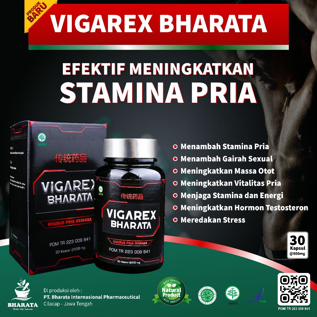 Jual VIGAREX BHARATA Obat Stamina Pria Kuat Tahan Lama Lemah Sahwat