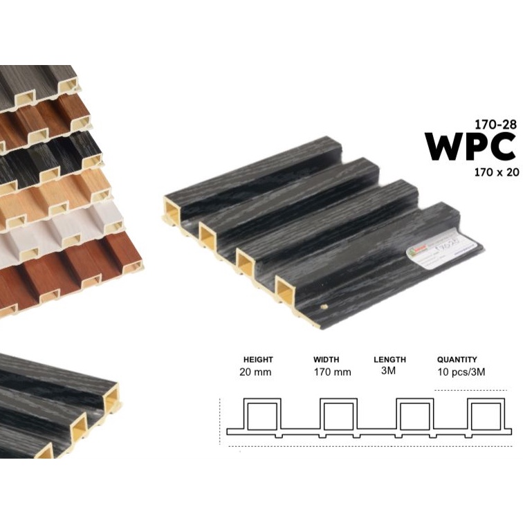 Jual Super Update PROMO Wall panel WPCWood panel PVC UKURAN 1M X 16CM ...