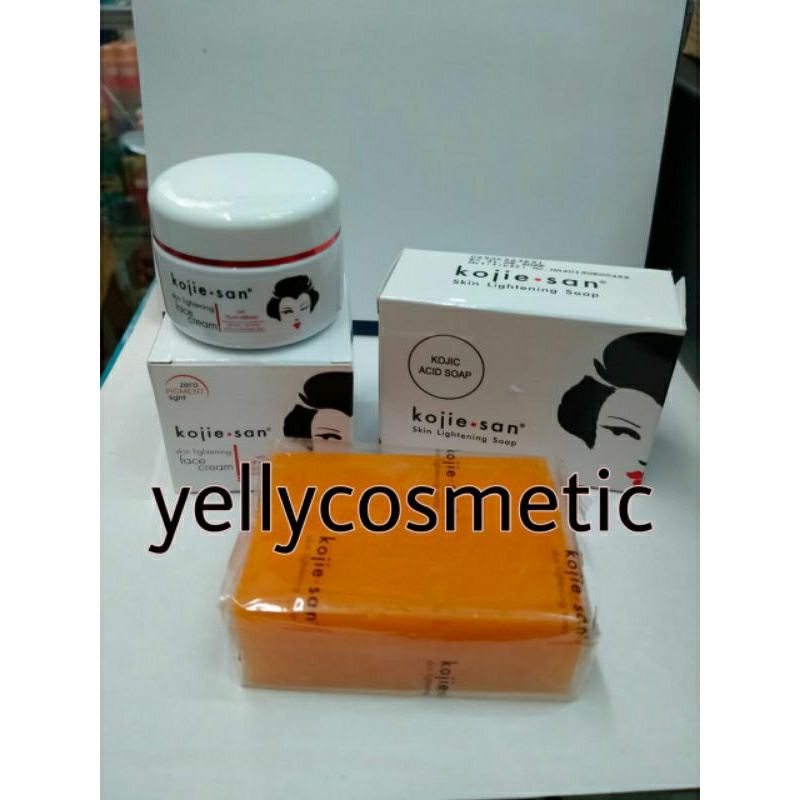 Jual Cod Kojie San Skin Lightening Soap & Skin Lightening Face cream ...
