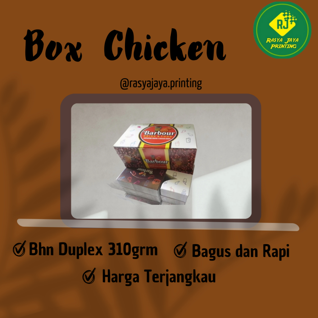 Jual Box Chicken Kotak Makan Custom Cetak Lunch Box Custom Shopee