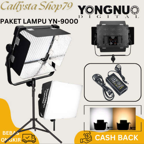 Jual LED YONGNUO YN9000,YN-9000 (3500-5500K)BI COLOUR LED PANEL WITH ...