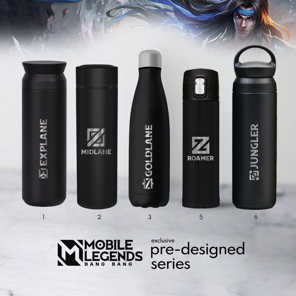 Jual MOBILE LEGENDS Custom Nama Tumbler Botol Termos Logo Laser Grafir ...