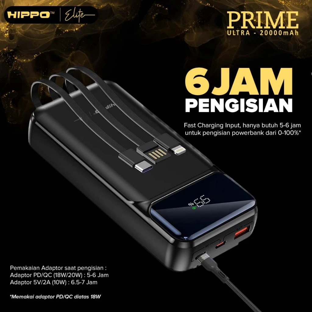 Hippo Elite PowerBank Prime Ultra PD 22,5W 20000mah Fast Charging Power Delivery Power Bank