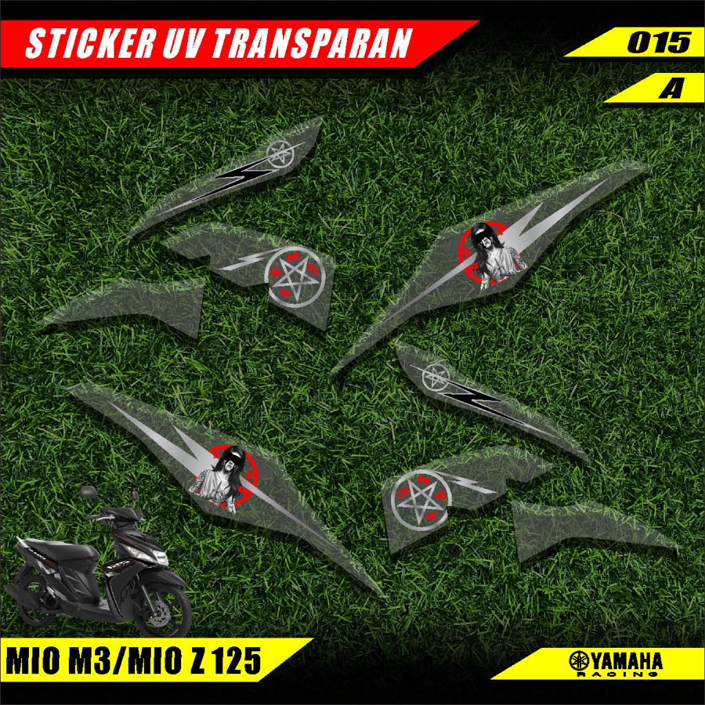 Jual STICKER STRIPING TRANSPARAN YAMAHA MIO M3 VARIASI LIST MOTOR