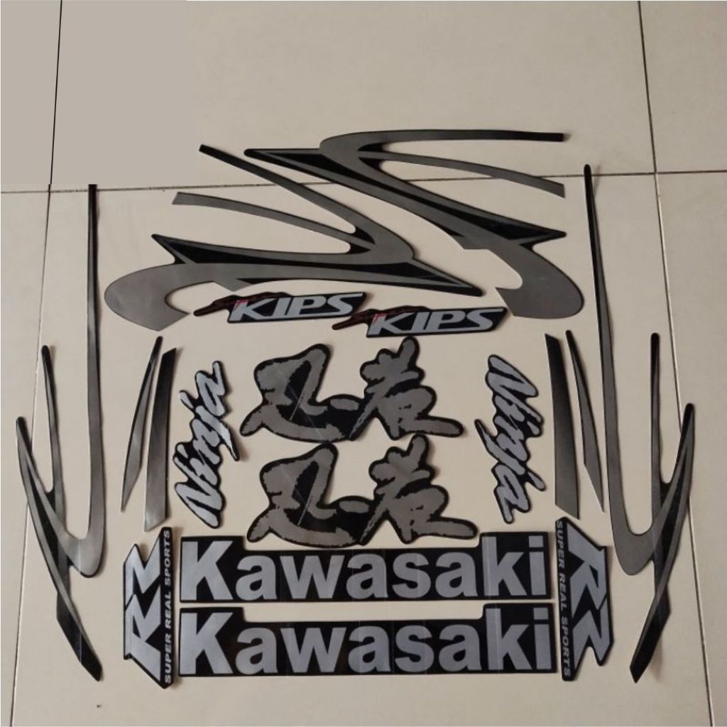 Jual Stiker Striping Standar Kawasaki Ninja RR Hitam 2011 Striping ...