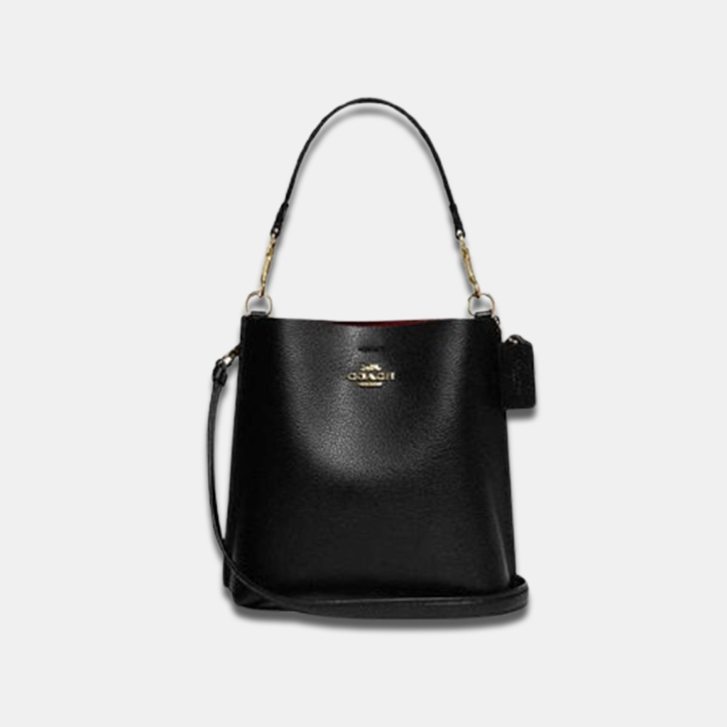 COACH Town 22 Bucket Bag Tas Wanita Bunga Liar Import Selempang Terbaru  Black