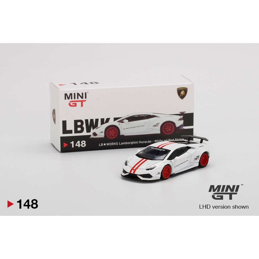 Jual MINI GT MINIGT 148 LB Works LBWK Lamborghini Huracan White w/ Red ...