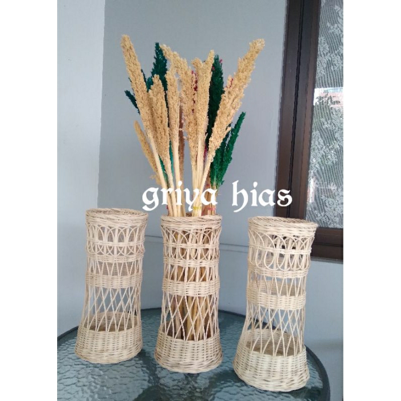 Jual Keranjang Rotan Estetik Cover Pot Pot Bunga Pot Gantung Mini Keranjang Telur