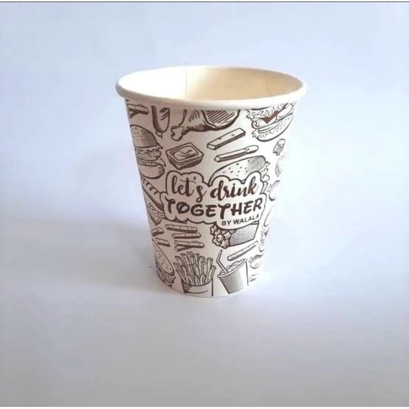 Jual WALALA Paper Cup 8oz Tahan Panas | Gelas Kertas Kopi & Teh Panas ...
