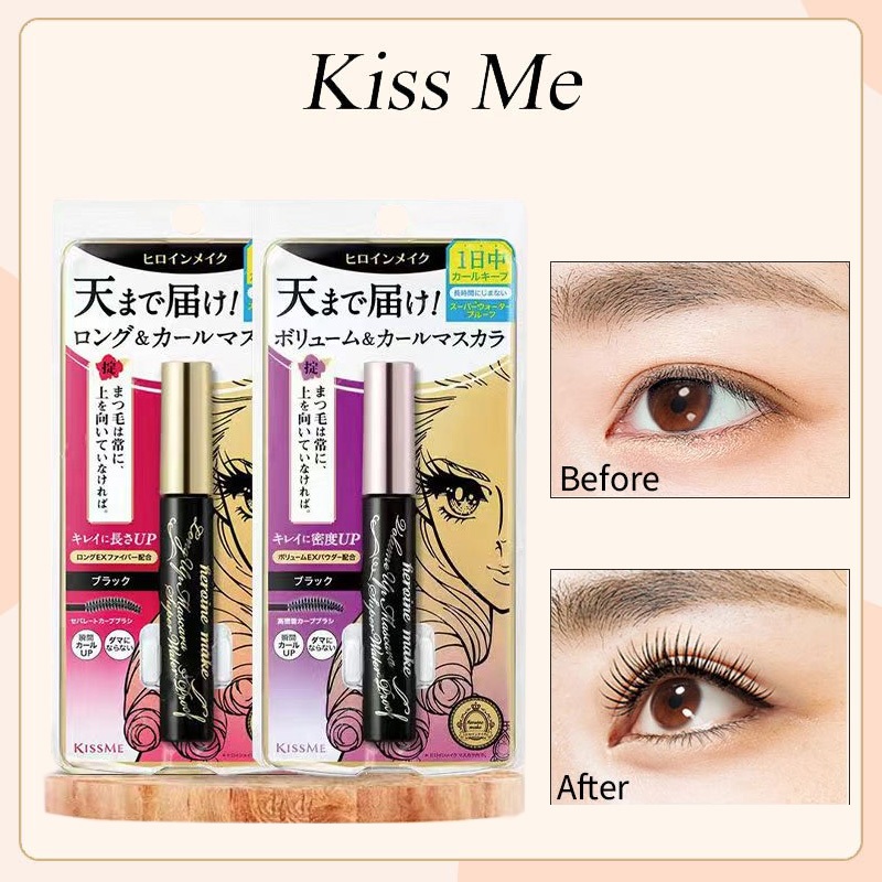 Jual Kiss Me Heroine Maskara tahan air, montok dan keriting, buatan