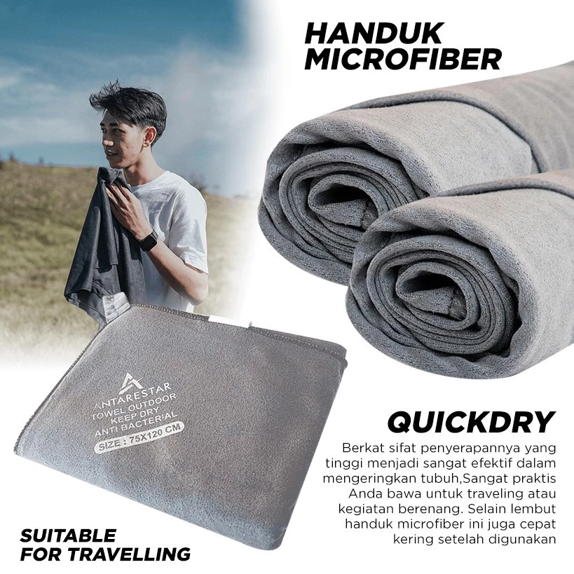 ANTARESTAR Official - Handuk Traveling Camping Hiking Bersepeda Handuk Outdoor Handuk Renang Microfiber Ultra