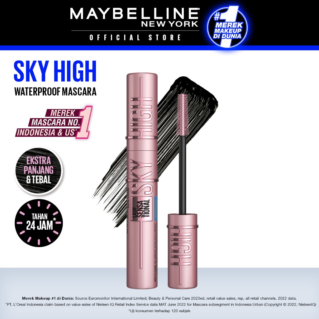 Jual Maybelline Sky High Waterproof Mascara Maskara Makeup Shopee