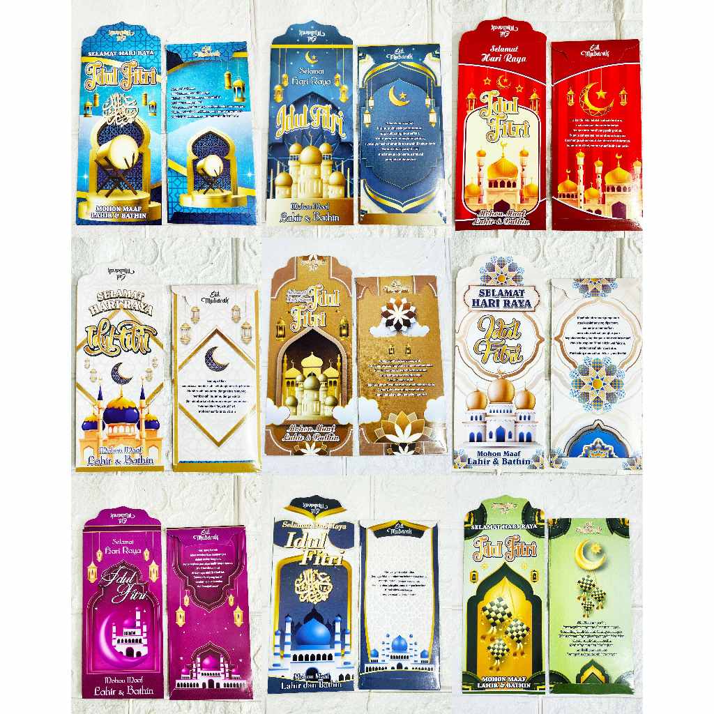 Jual Amplop Angpau Lebaran Idul Fitri Motif Masjid Bahan Glossy