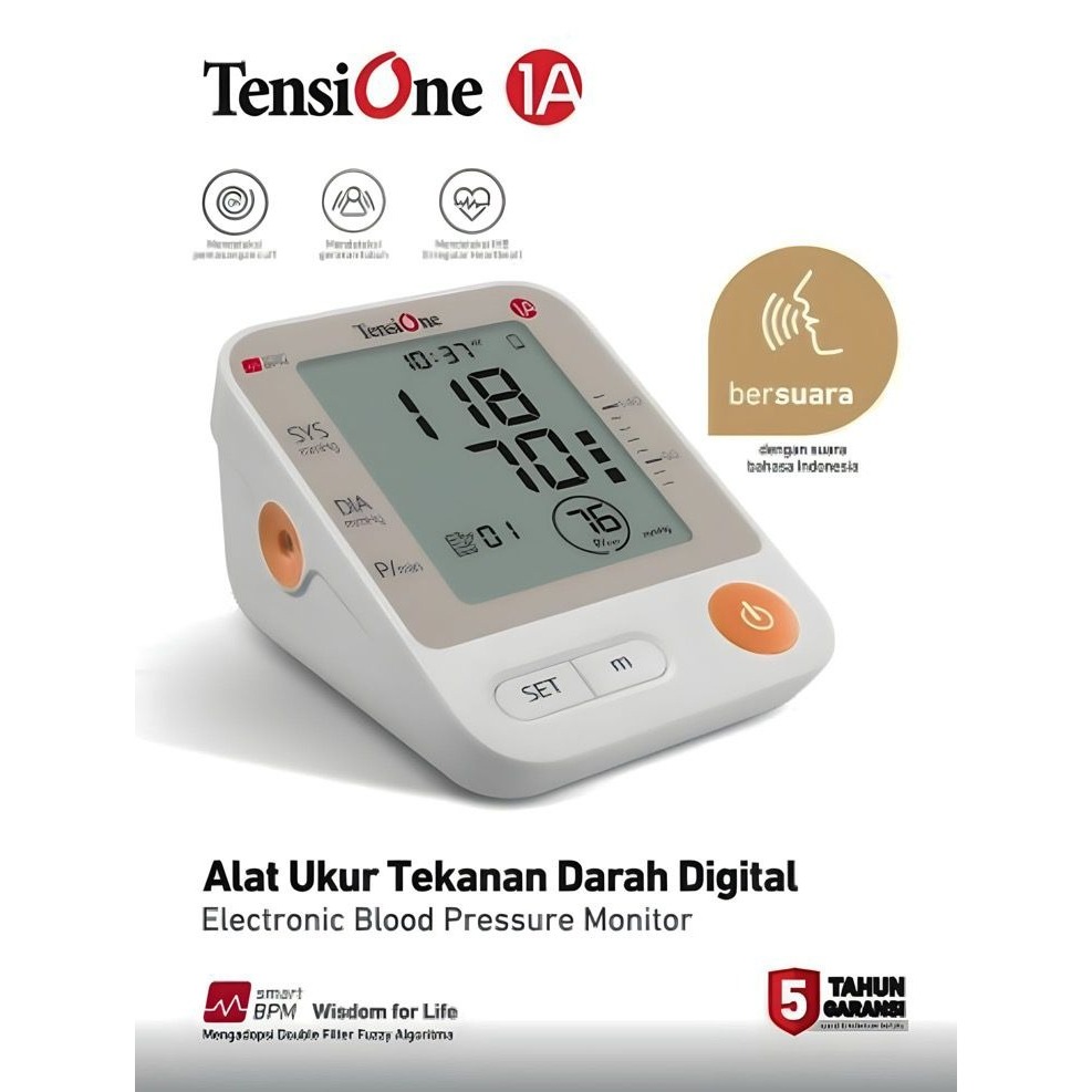 Jual TENSIMETER DIGITAL DENGAN SUARA TensiOne 1A OneMed (GOLD) | Shopee ...